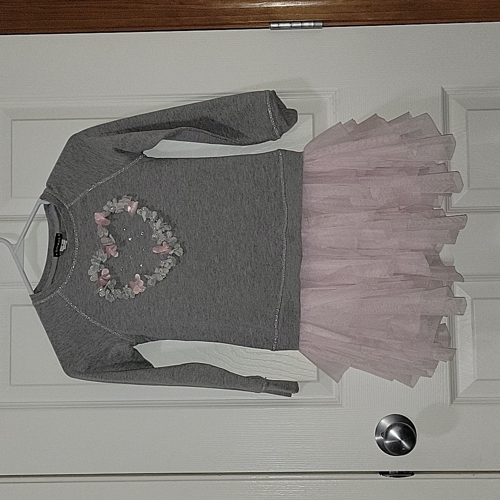 Kate mack sweatshirt tutu dress sz 8